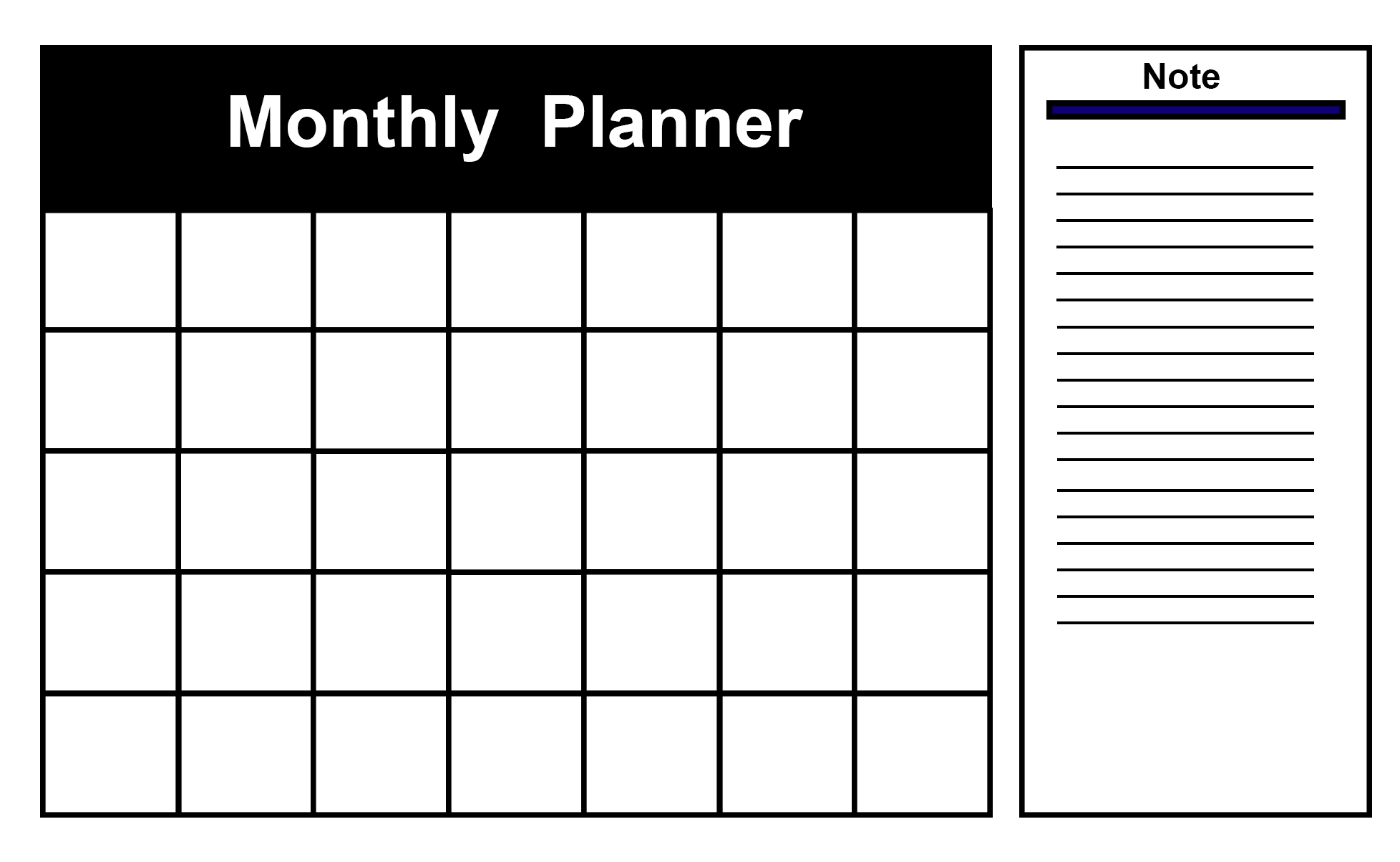 Month Template Printable