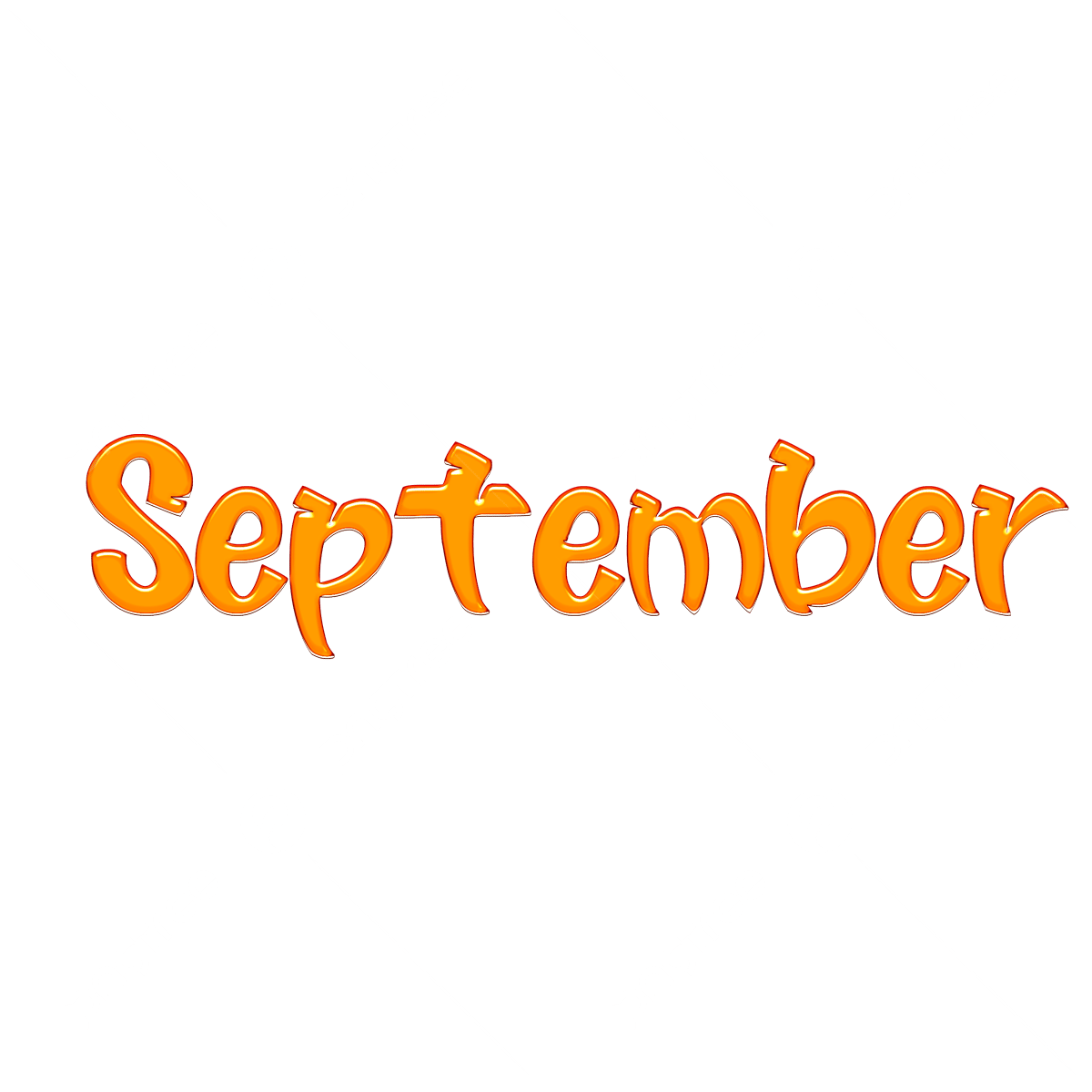 Orange Texture September Font Orange Texture September PNG