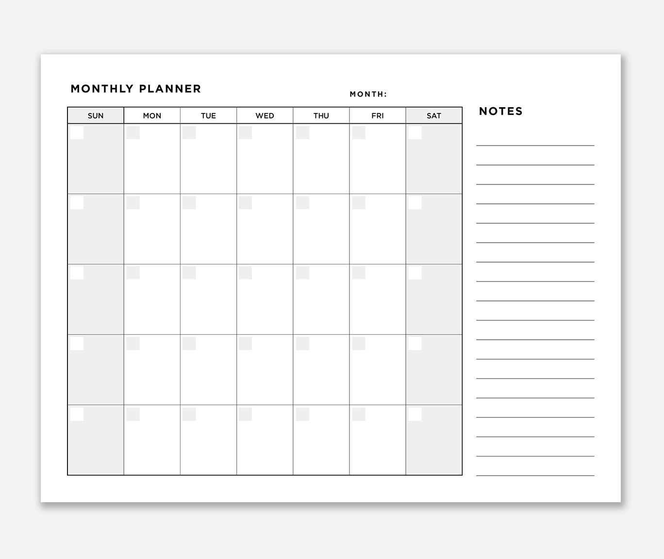Planner Monthly Monthly Organizer Printable Monthly Planner DIY 