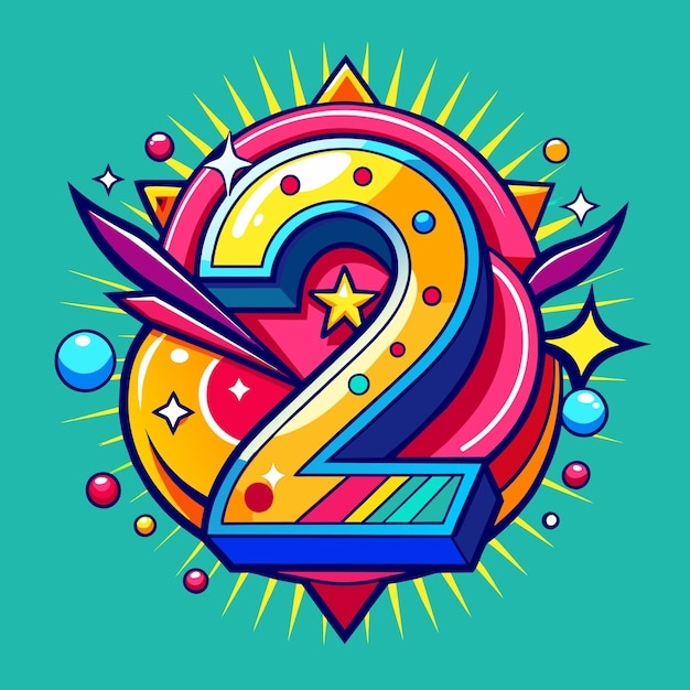 Premium Vector 3d Number 2 Or Numeric Number Two