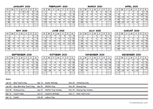 Printable 2020 New Zealand Calendar Templates With Holidays