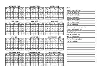 Printable 2026 PDF Calendar Templates CalendarLabs